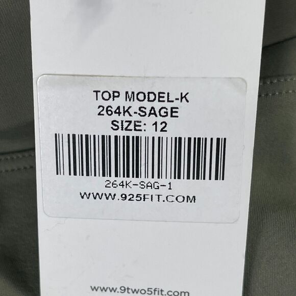 925 Fit Submarine 2 Piece Leggings And Bra Set Girls 12 Sage Green Skinny Leg - Picture 11 of 16